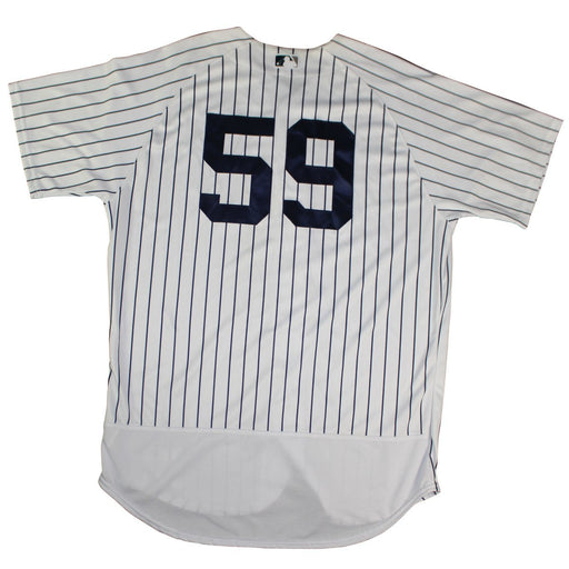 Josh Bard New York Yankees 2018 Spring Training Opening Day Home Game Used #59 Pinstripe Jersey (2/23/2018) (JC038305)