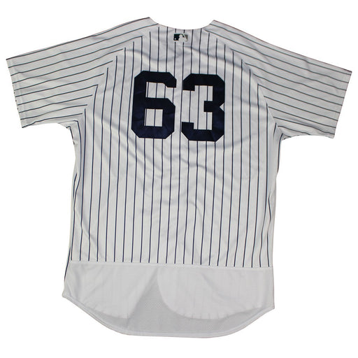 PJ Plittere New York Yankees 2018 Spring Training Opening Day Home Game Used #63 Pinstripe Jersey (2/23/2018) (JC038321)