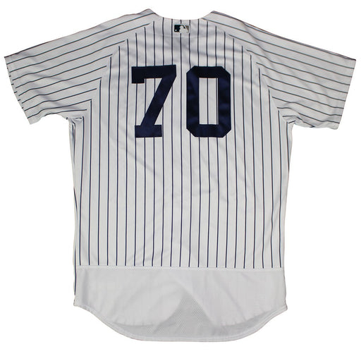 Jake Cave New York Yankees 2018 Spring Training Opening Day Home Game Used #70 Pinstripe Jersey (2/23/2018) (JC038353)