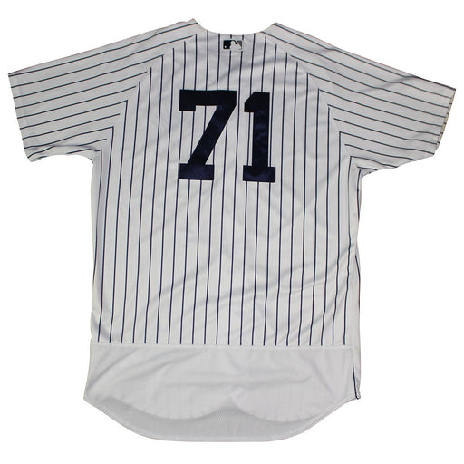 Billy McKinney New York Yankees 2018 Spring Training Opening Day Home Game Used #71 Pinstripe Jersey (2/23/2018) (JC038301)