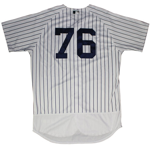 Trevor Lane New York Yankees 2018 Spring Training Opening Day Home Game Used #76 Pinstripe Jersey (2/23/2018) (JC038354)