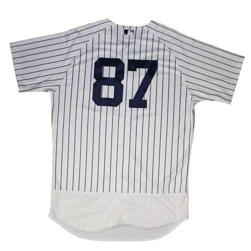 Albert Abreu New York Yankees 2018 Spring Training Opening Day Home Game Used #87 Pinstripe Jersey (2/23/2018) (JC038299)