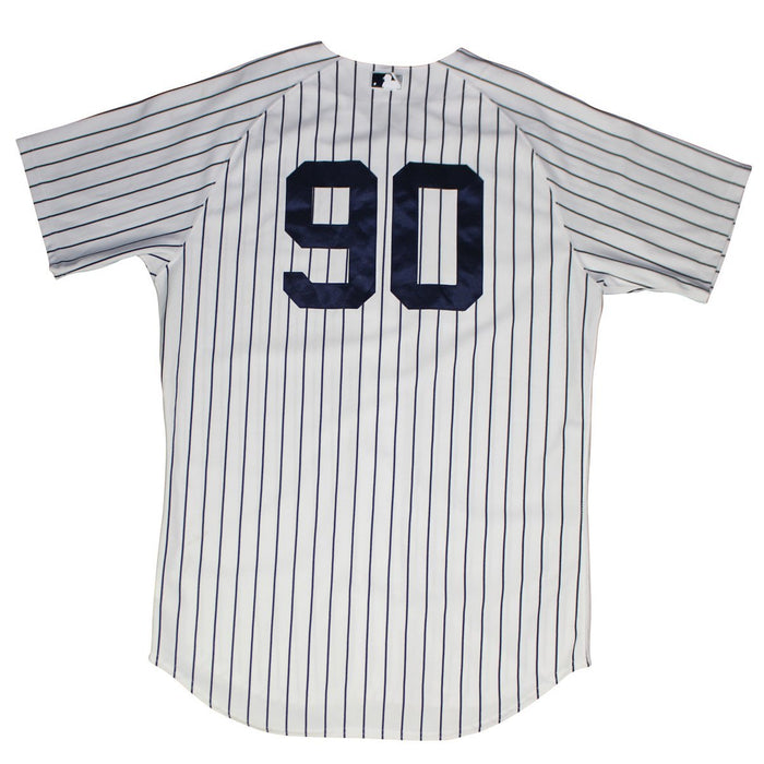 Thairo Estrada New York Yankees 2018 Spring Training Opening Day Home Game Issued #90 Pinstripe Jersey (2/23/2018) (JC038379)