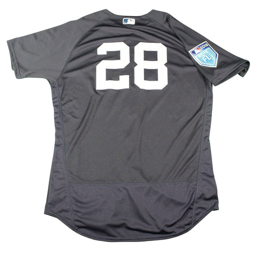 Austin Romine New York Yankees 2018 Spring Training Game Used #28 Road BP Top  (2/25/18) (JC038297)