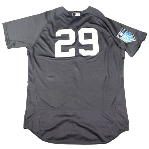 Brandon Drury New York Yankees 2018 Spring Training Game Used #29 Road BP Top  (2/24/18) (JC038290)