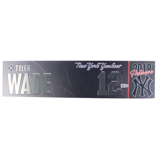 Tyler Wade New York Yankees 2018 AL Wild Card Game Used #12 Locker Room Nameplate (10/3/2018) (JB745581)