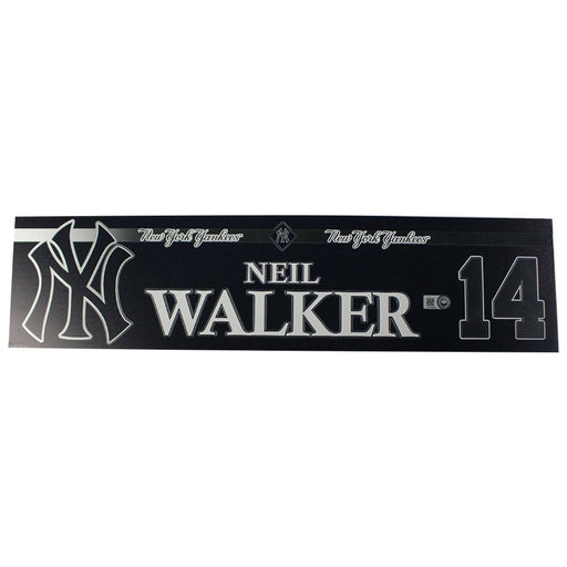 Neil Walker New York Yankees 2018 Game Used #14 Locker Room Nameplate (9/23/2018) (JB745468)