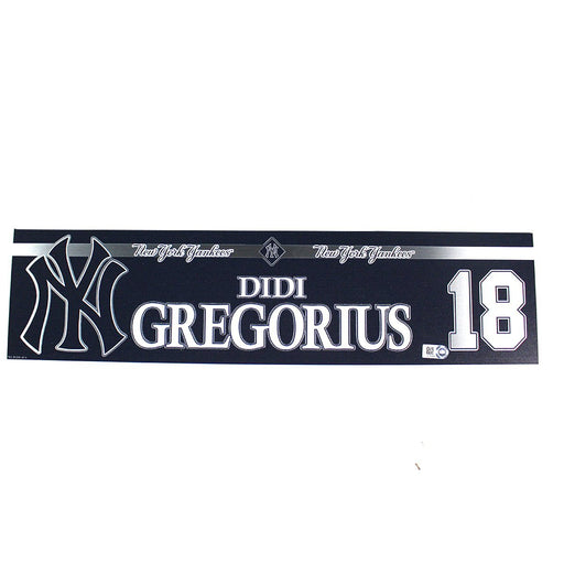 Didi Gregorius New York Yankees 2018 Game Used #18 Locker Room Nameplate (5/30/2018) (JC283465)