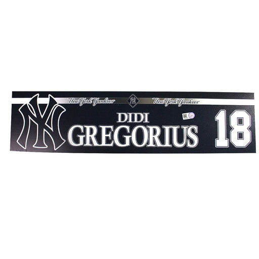 Didi Gregorius New York Yankees 2018 Game Used #18 Locker Room Nameplate (6/21/2018) (JB833638)