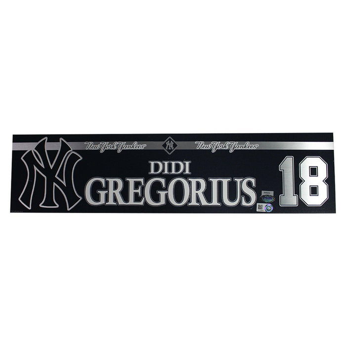 Didi Gregorius New York Yankees 2018 Game Used #18 Locker Room Nameplate (8/19/2018) (JC206644)