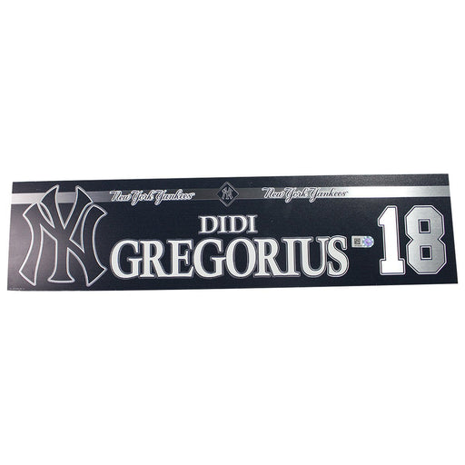 Didi Gregorius New York Yankees 2018 Game Used #18 Locker Room Nameplate (9/18/2021) (JB745439)