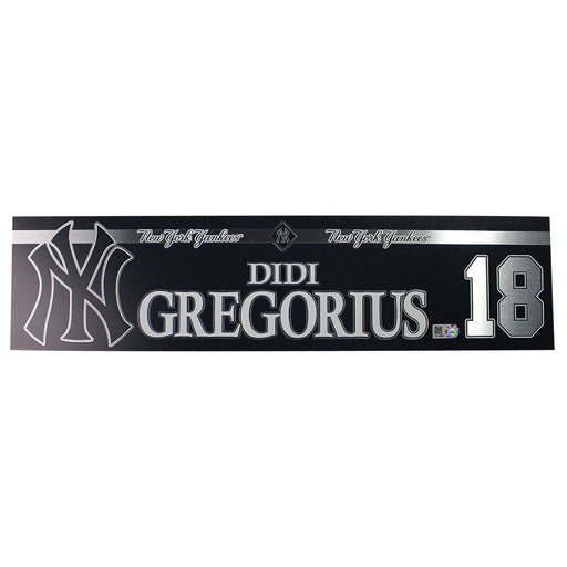 Didi Gregorius New York Yankees 2018 Game Used #18 Locker Room Nameplate (43365) (JD206939)