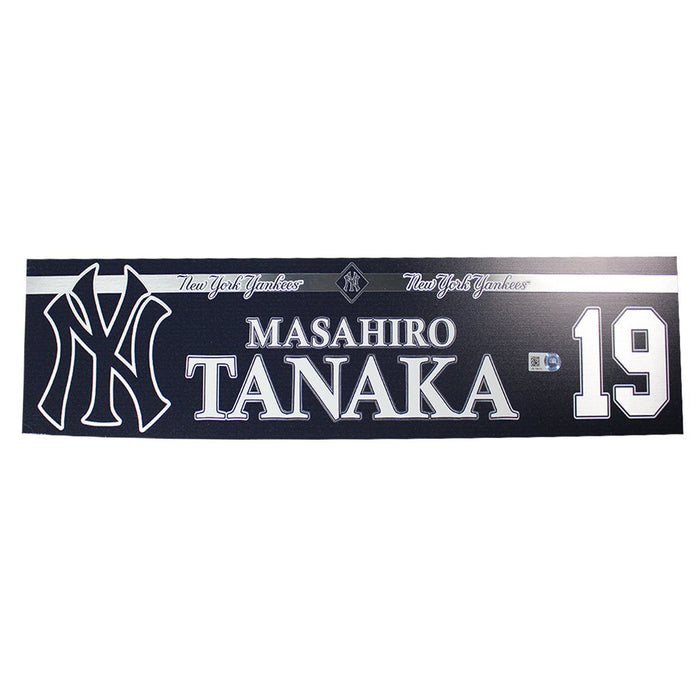 Masahiro Tanaka New York Yankees 2018 Game Used #19 Locker Room Nameplate (4/26/2018) (JB734312)