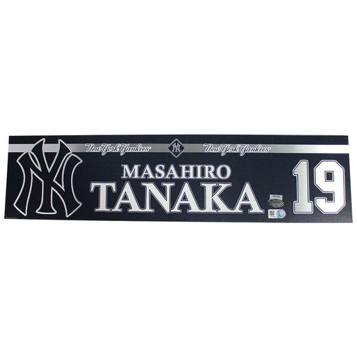 Masahiro Tanaka New York Yankees 2018 Game Used #19 Locker Room Nameplate (8/19/2018) (JC206645)