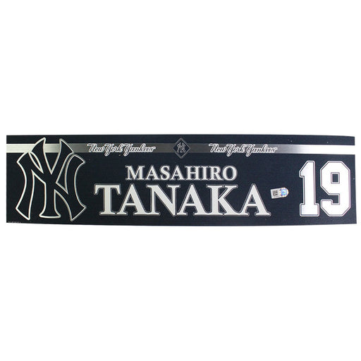 Masahiro Tanaka New York Yankees 2018 Game Used #19 Locker Room Nameplate (9/2/2018) (JB745314)