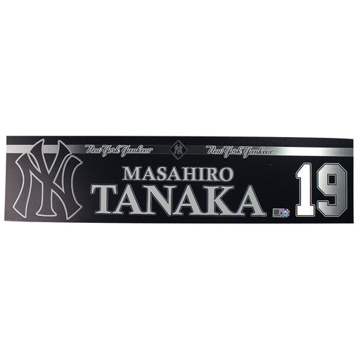 Masahiro Tanaka New York Yankees 2018 Game Used #19 Locker Room Nameplate (43365) (JD206938)