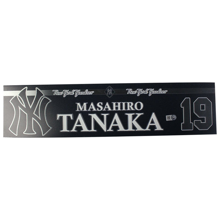 Masahiro Tanaka New York Yankees 2018 Game Used #19 Locker Room Nameplate (9/23/2018) (JB745454)