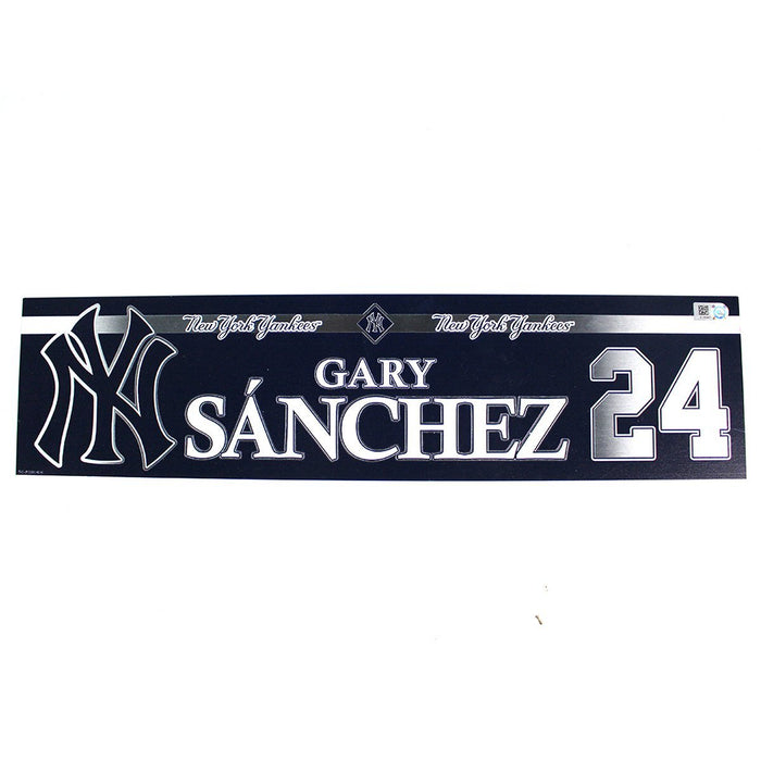 Gary Sanchez New York Yankees 2018 Game Used #24 Locker Room Nameplate (5/30/2018) (JC283467)