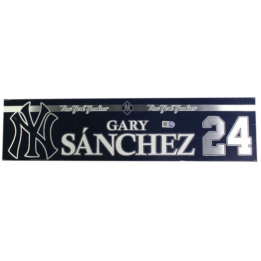 Gary Sanchez New York Yankees 2018 Game Used #24 Locker Room Nameplate (9/2/2018) (JB745321)