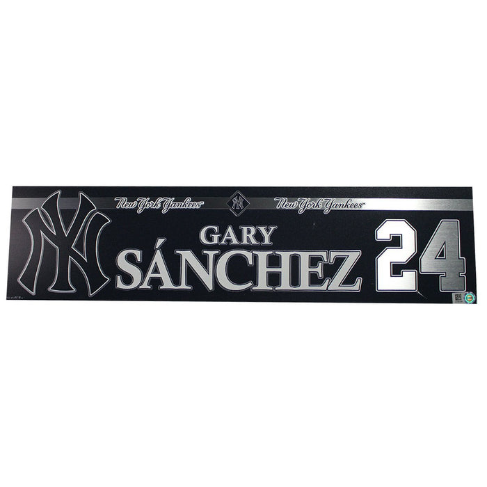 Gary Sanchez New York Yankees 2018 Game Used #24 Locker Room Nameplate (9/20/2018) (JD591392)