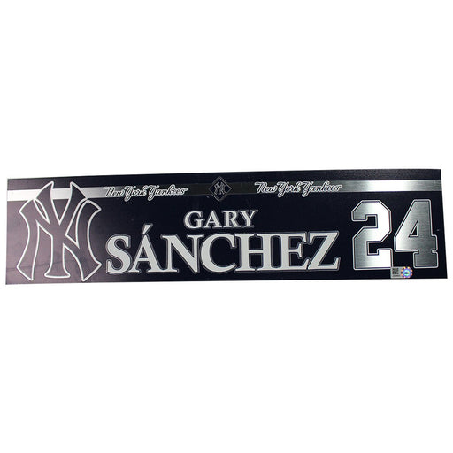 Gary Sanchez New York Yankees 2018 Game Used #24 Locker Room Nameplate (43365) (JD206937)