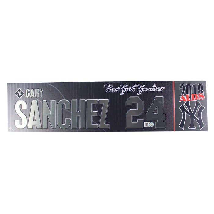 Gary Sanchez New York Yankees 2018 ALDS Game Used #24 Locker Room Nameplate (10/9/2018) (JB745706)