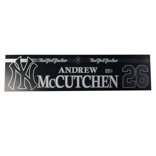 Andrew McCutchen New York Yankees 2018 Game Used #26 Locker Room Nameplate (9/23/2018) (JB745469)