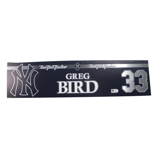 Greg Bird New York Yankees 2018 Game Used #33 Locker Room Nameplate (9/19/2018) (JD206859)