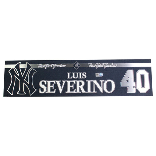 Luis Severino New York Yankees 2018 Game Used #40 Locker Room Nameplate (9/2/2018) (JB745315)