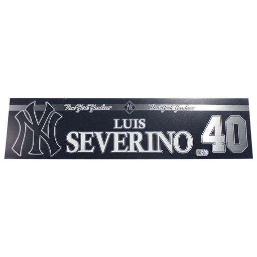 Luis Severino New York Yankees 2018 Game Used #40 Locker Room Nameplate (43365) (JD206933)