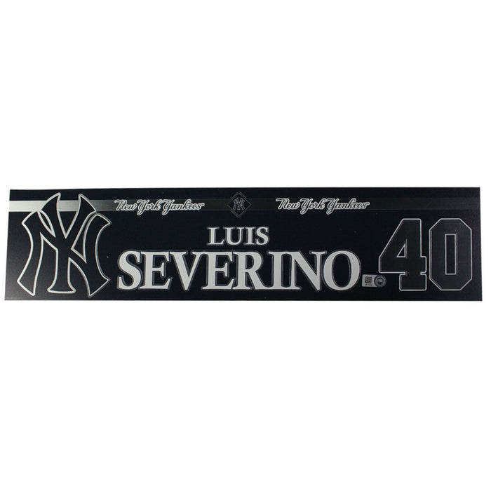 Luis Severino New York Yankees 2018 Game Used #40 Locker Room Nameplate (9/23/2018) (JB745461)