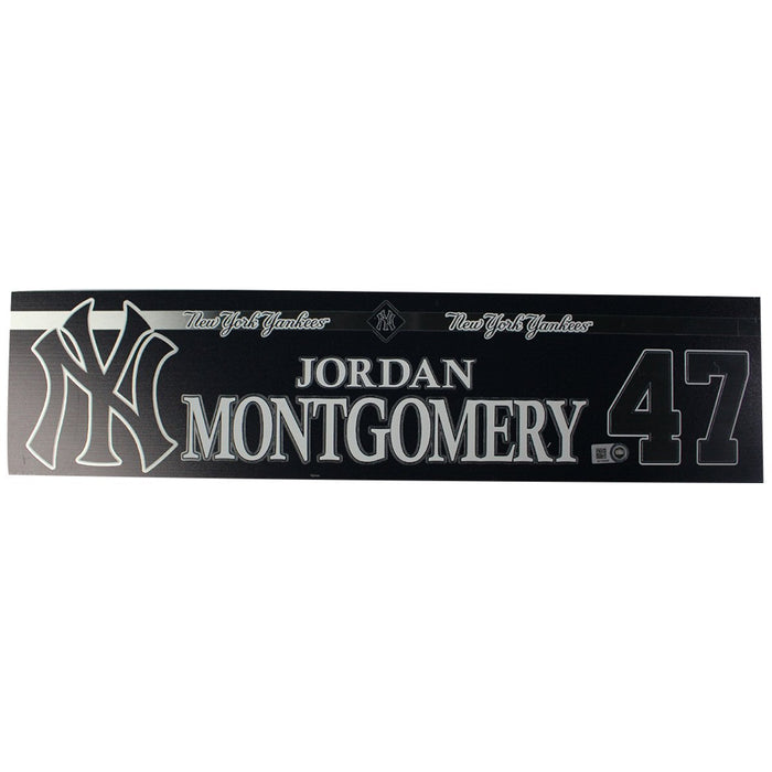 Jordan Montgomery New York Yankees 2018 Team Issued #47 Locker Room Nameplate (9/23/2018) (JB745460)