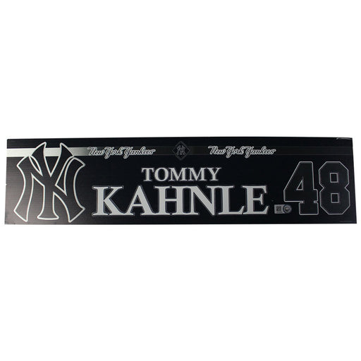 Tommy Kahnle New York Yankees 2018 Game Used #48 Locker Room Nameplate (9/23/2018) (JB745486)