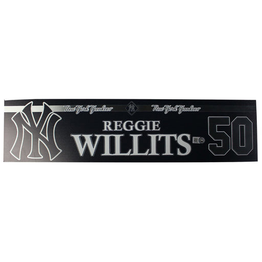 Reggie Willits New York Yankees 2018 Game Used #50 Locker Room Nameplate (9/23/2018) (JB745497)