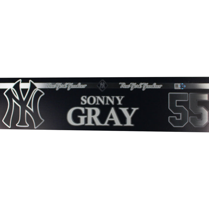 Sonny Gray New York Yankees 2018 Game Used #55 Locker Room Nameplate (7/4/2018) (JB833997)