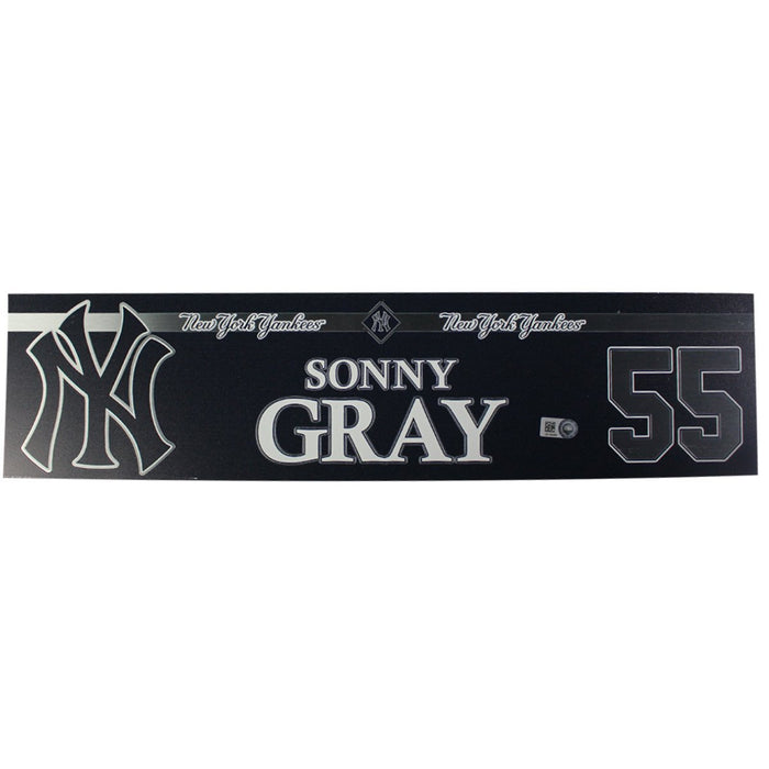 Sonny Gray New York Yankees 2018 Game Used #55 Locker Room Nameplate (9/23/2018) (JB745462)