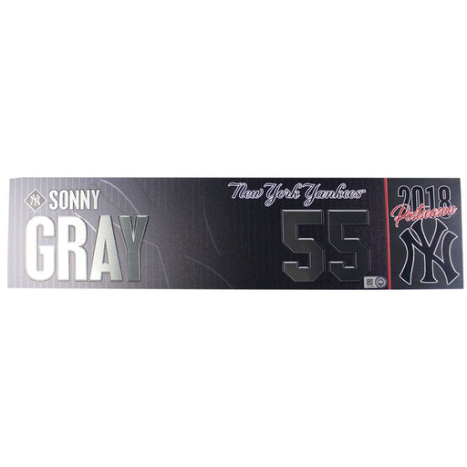 Sonny Gray New York Yankees 2018 AL Wild Card Game Issued #55 Locker Room Nameplate (10/3/2018) (JB745563)