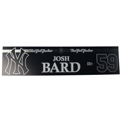 Josh Bard New York Yankees 2018 Game Used #59 Locker Room Nameplate (9/23/2018) (JB734974)