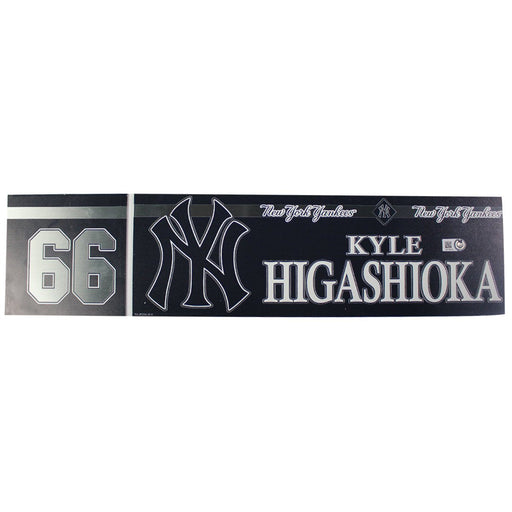 Kyle Higashioka New York Yankees 2018 Game Used #66 Locker Room Nameplate (9/23/2018) (JB745476)