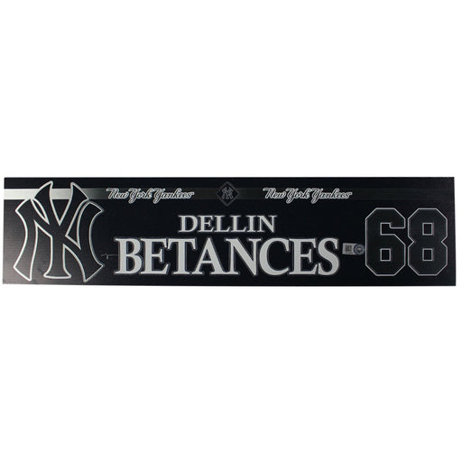 Dellin Betances New York Yankees 2018 Game Used #68 Locker Room Nameplate (9/23/2018) (JB745463)