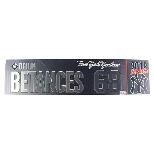 Dellin Betances New York Yankees 2018 ALDS Game Used #68 Locker Room Nameplate (10/9/2018) (JB745690)