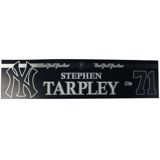 Stephen Tarpley New York Yankees 2018 Game Used #71 Locker Room Nameplate (9/23/2018) (JB745490)