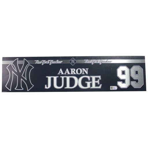 Aaron Judge New York Yankees 2018 Game Used #99 Locker Room Nameplate (43365) (JD206931)