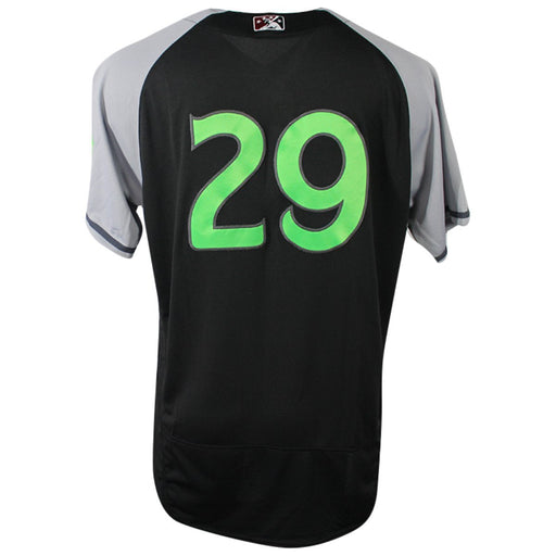 Brandon Drury 2018 Scranton/Wilkes-Barre RailRiders Game Used #29 Alternate Black/Green Jersey