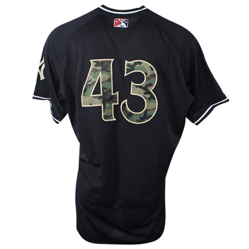 Adam Warren 2018 Scranton/Wilkes-Barre RailRiders Game Used #43 Alternate Black/Camo Jersey