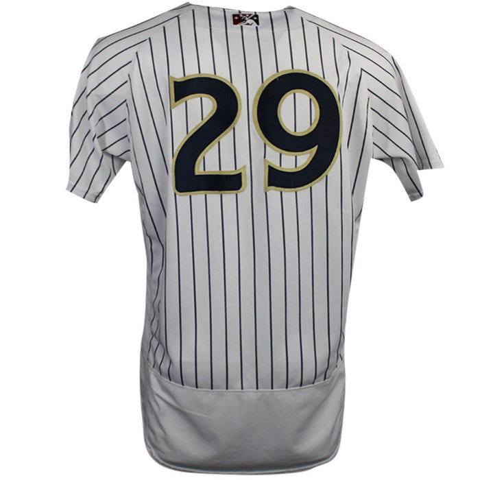 Brandon Drury 2018 Scranton/Wilkes-Barre RailRiders Game Used #29 Home Pinstripe Jersey