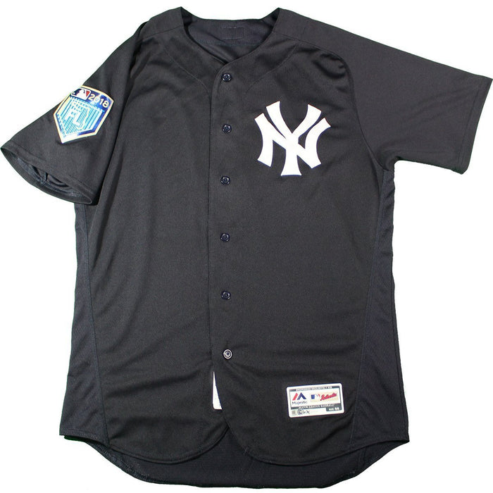 Mike Harkey New York Yankees 2018 Spring Training Game Used #60 Home BP Top  (2/26/18) (JC052428)