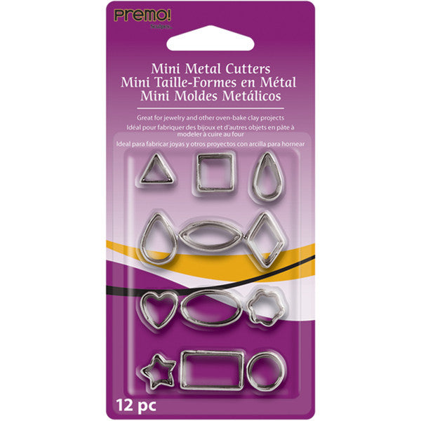 Premo Mini Metal Cutters 12/Pkg-Geometric