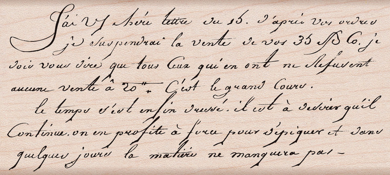 Hero Arts Mounted Stamps, Old French Writing