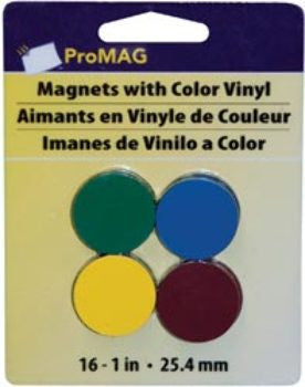 ProMag 1-Inch Round Magnets, 16-Pack